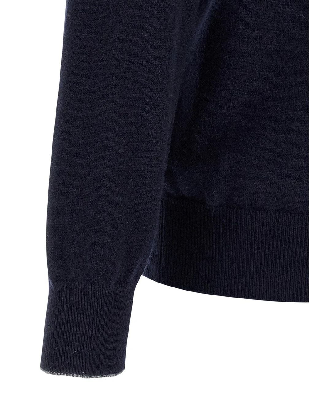 Brunello Cucinelli Blue Cashmere Cardigan Clothing for men