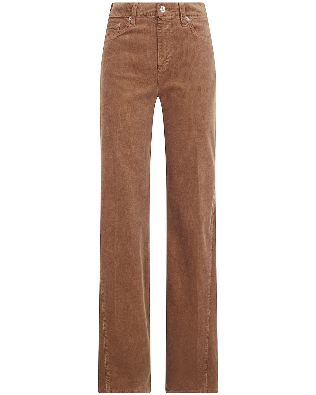 7 For All Mankind Brown Lotta Corduroy Coffee Bean With Side Panel