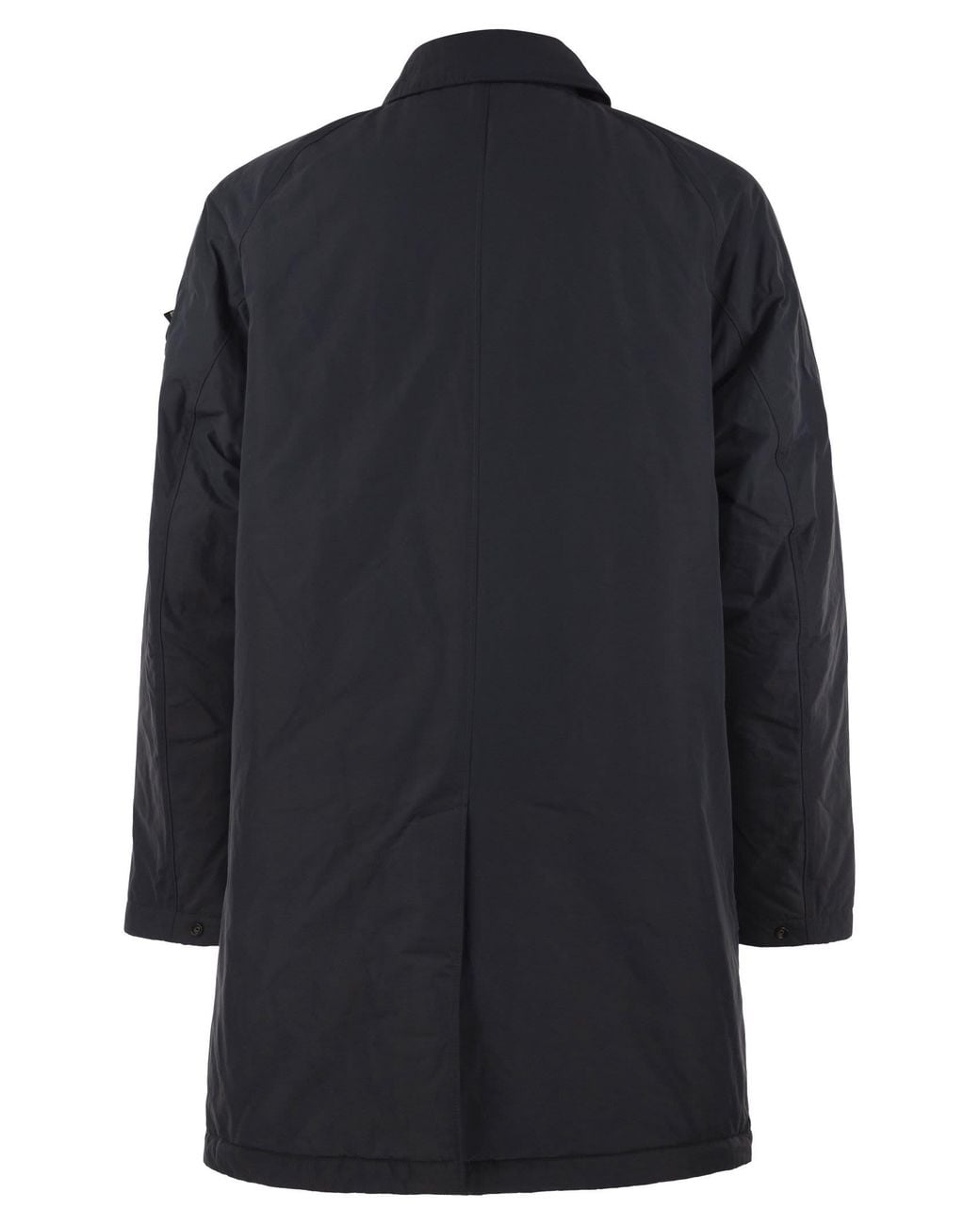 Stone Island Blue Micro Reps Padded Coat With Compass Badge for men