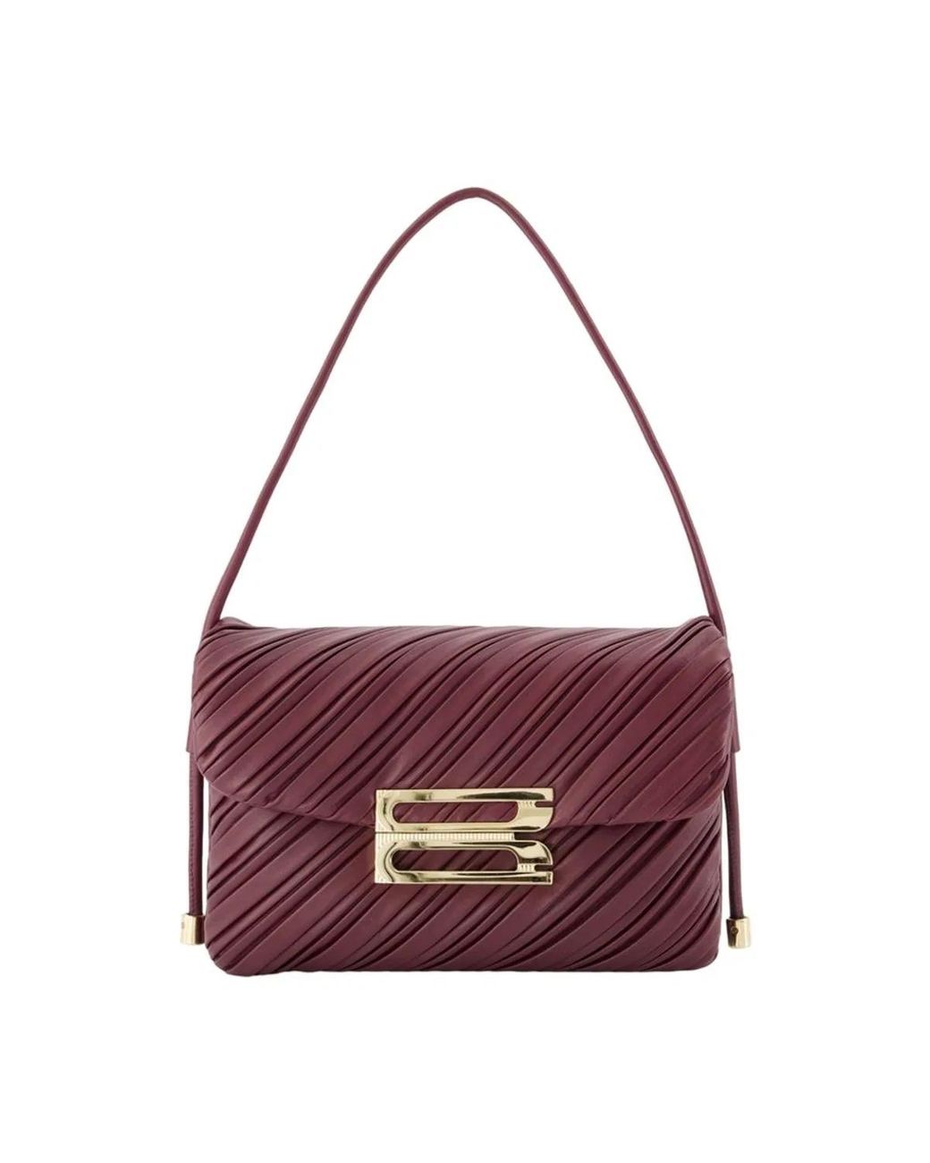 Victoria Beckham Purple Shoulder Bag Burgundy