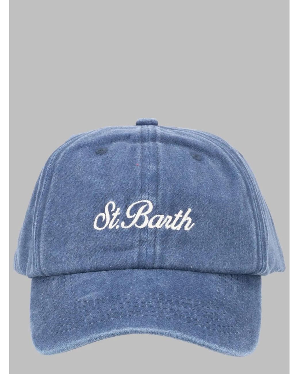 Mc2 Saint Barth Blue Cappello Da Baseball Con Logo