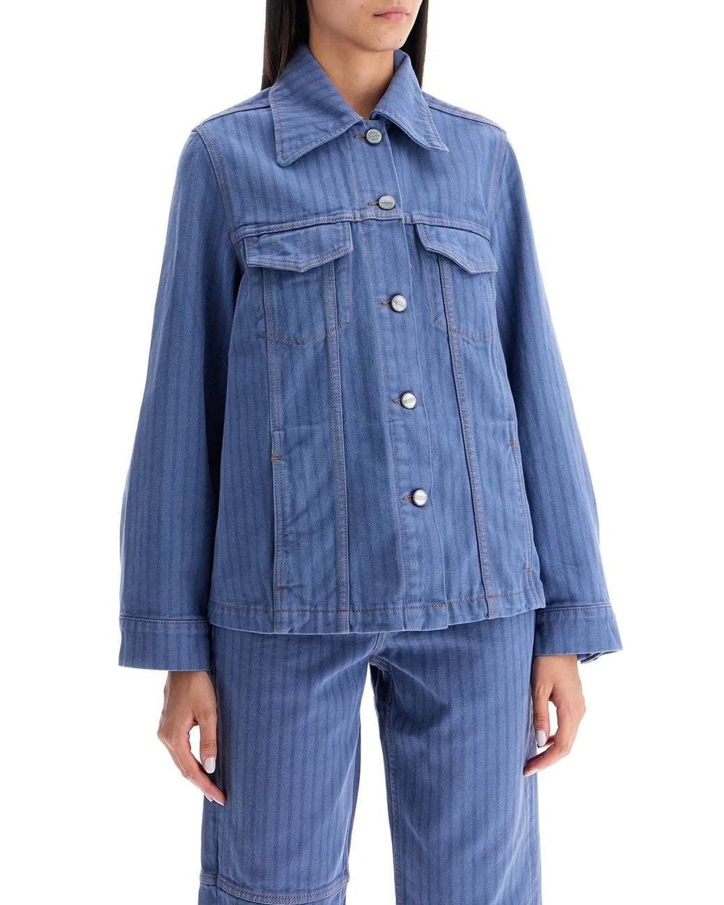 Ganni Blue Denim Jacket