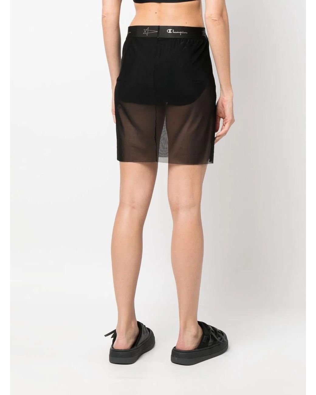 Champion x Rick Owens Black Rick Owens X Champion Logo Skirt