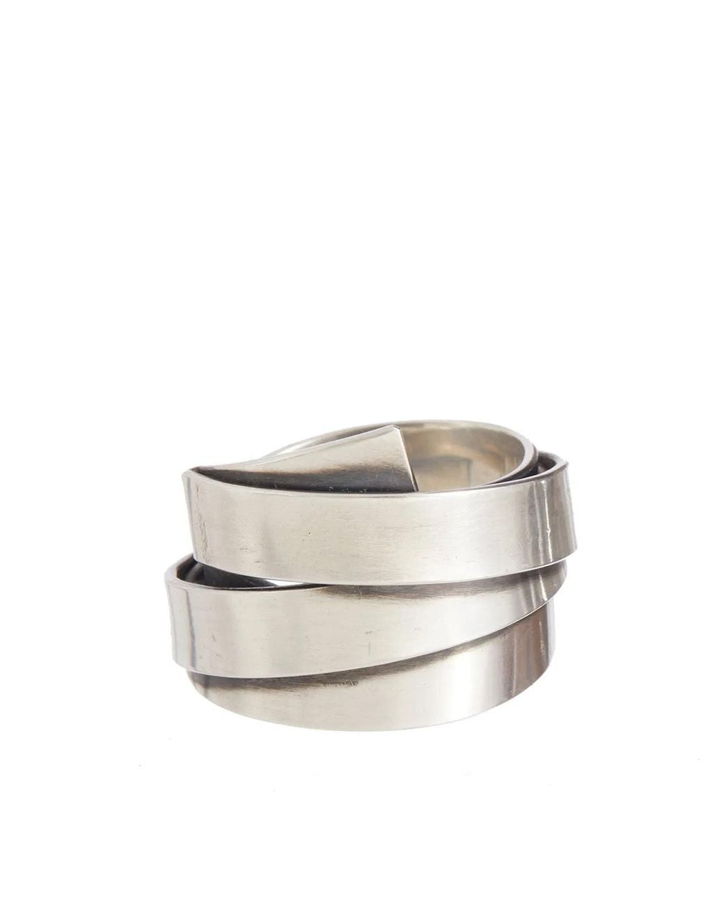 Werkstatt:münchen White Double Folded Ring for men
