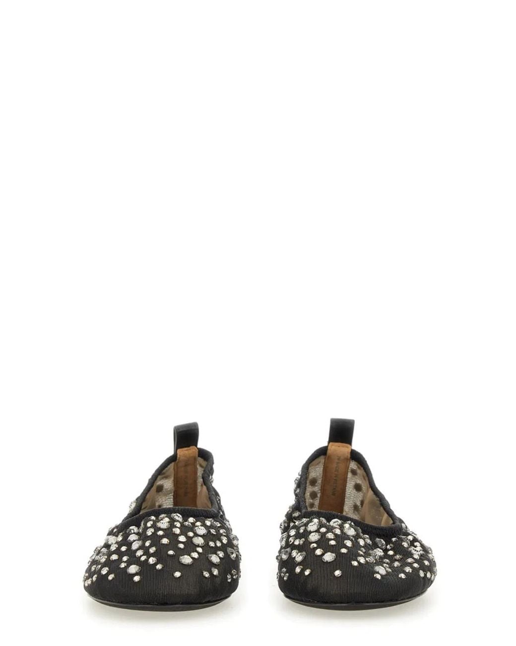 Tory Burch Black Ballerina With Crystals