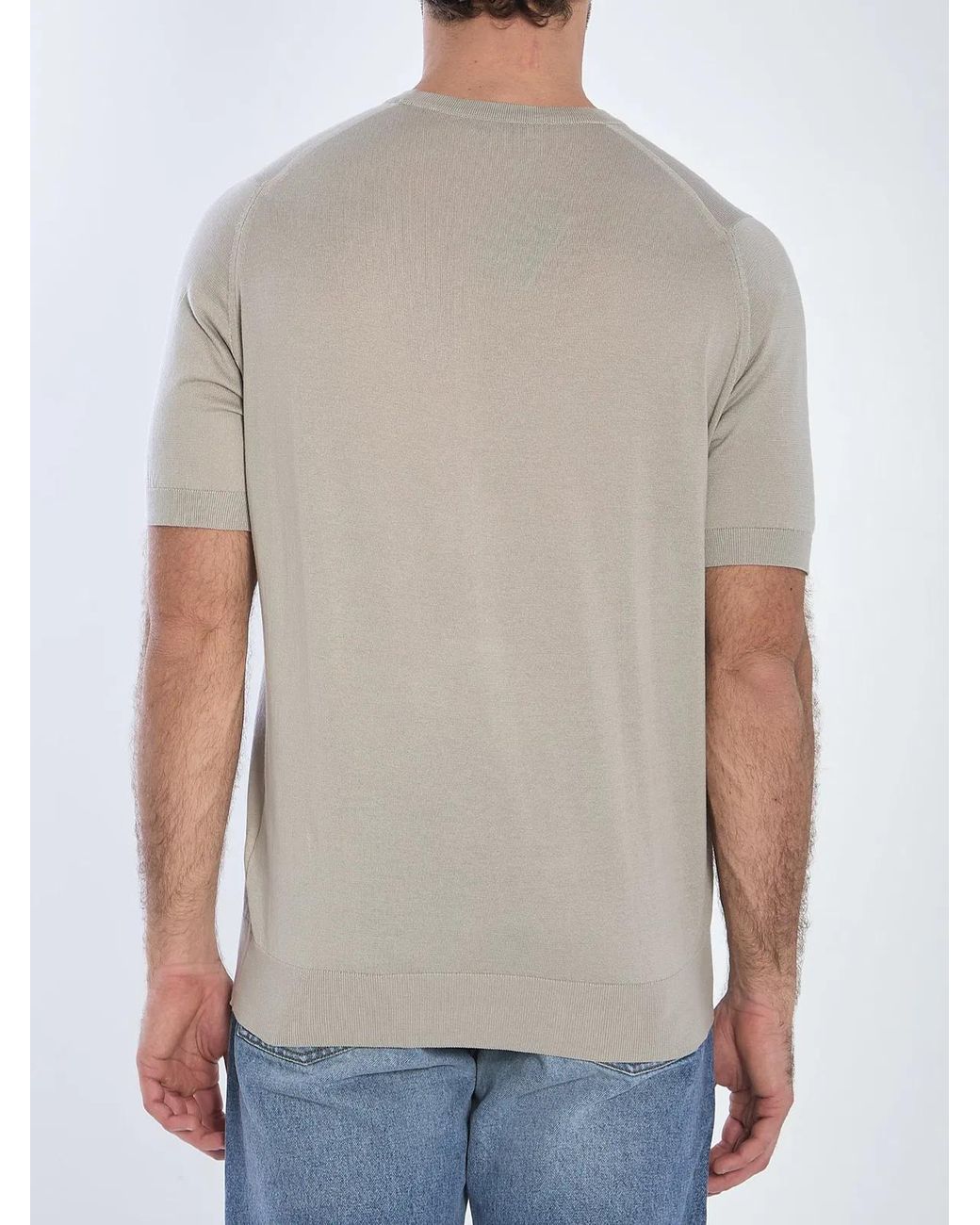 John Smedley Gray Kempton T-Shirt for men