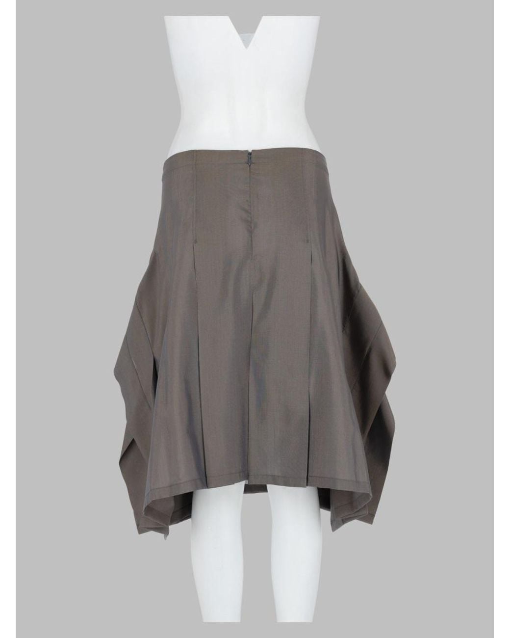 Lemaire Gray Modern Draped Skirt