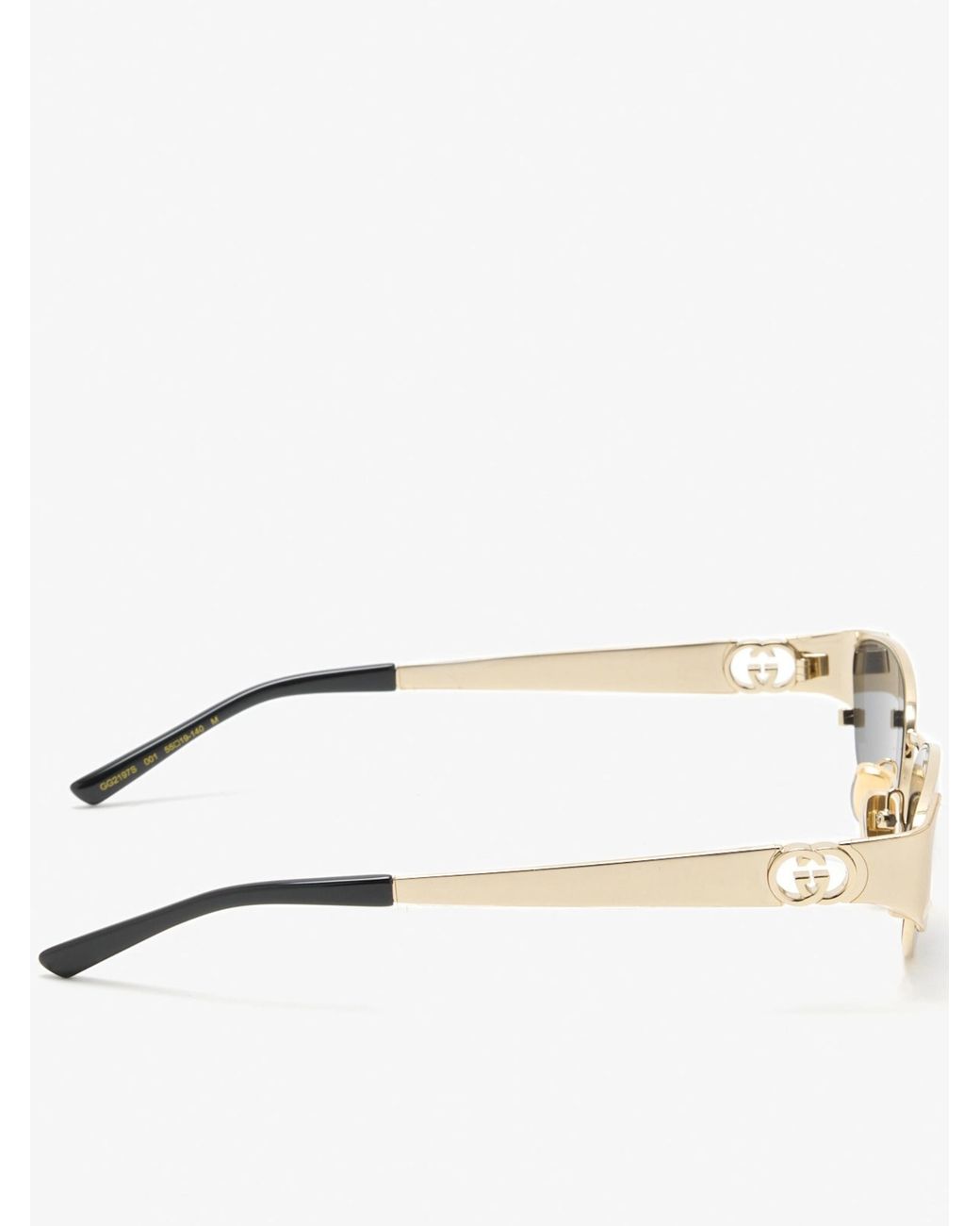 Gucci Metallic Oval-Frame Sunglasses