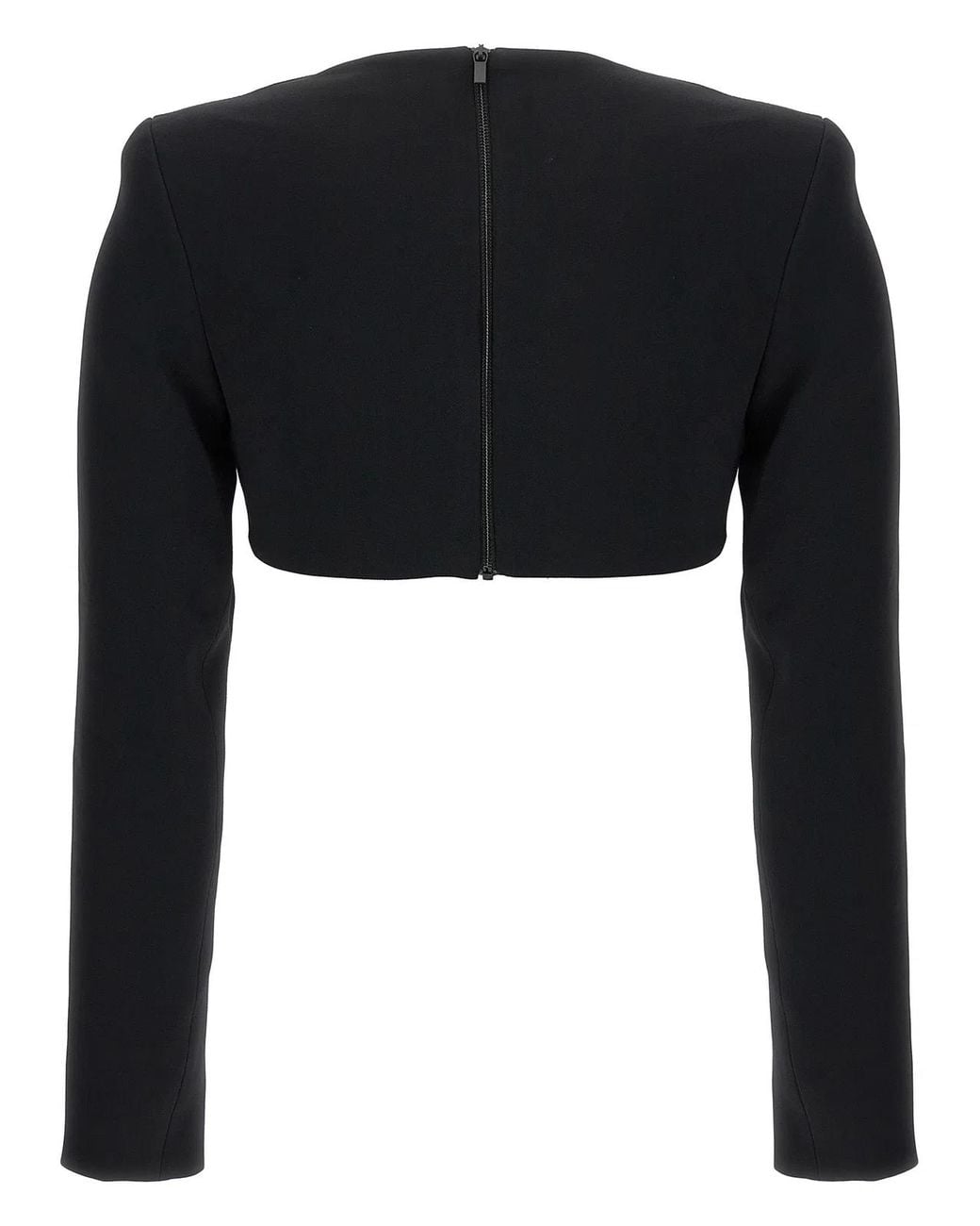 David Koma Black 3D Crystsal Chain And Square Neck' Top