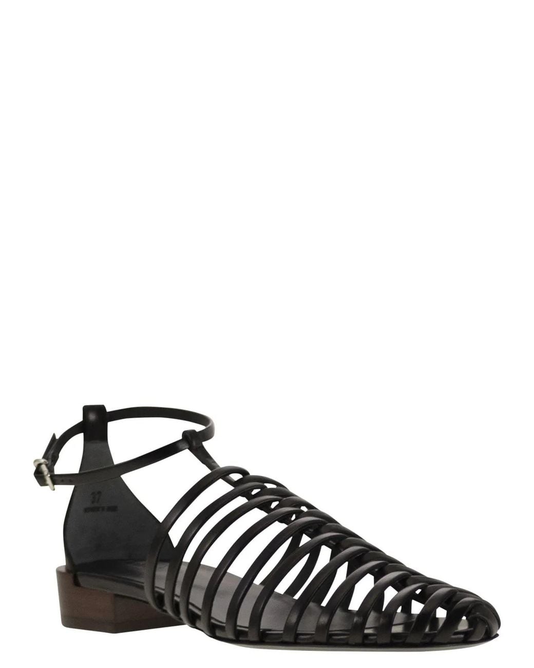 Tod's Black Leather Sandal