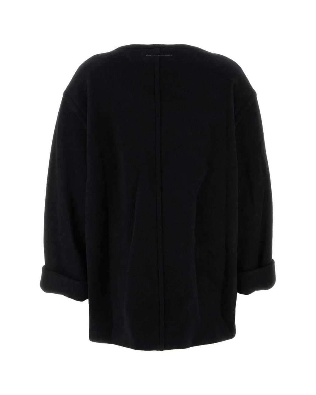 MM6 by Maison Margiela Black Wool Blend Oversize Sweater