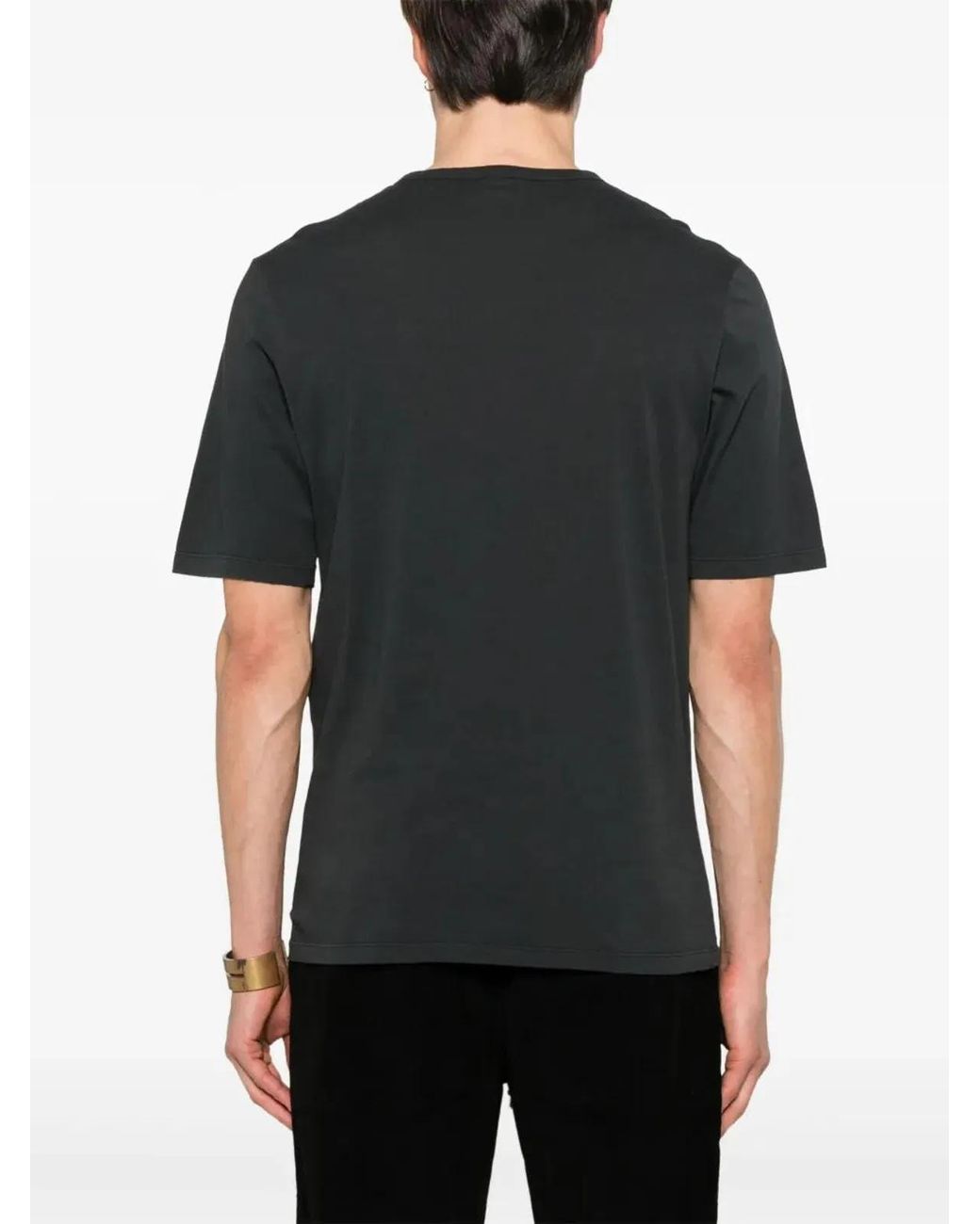 Saint Laurent Black Cotton T-Shirt for men