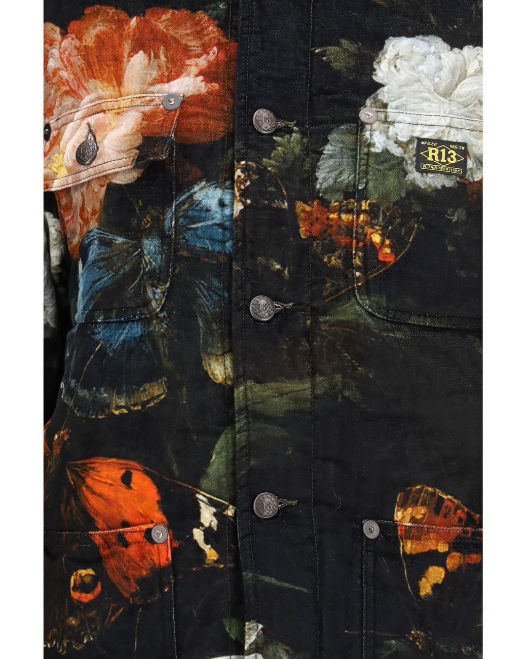 R13 Black Relaxed Chore Jacket