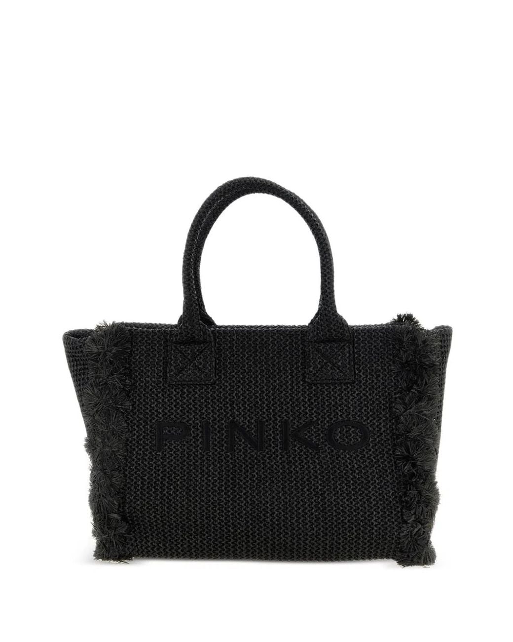 Pinko Black Polypropylene Polyester Handbag