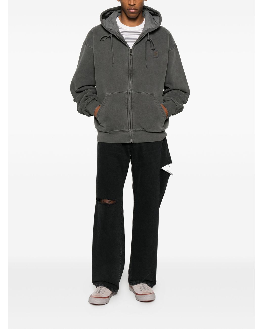 Carhartt Gray Hooded Vista Jacket for men