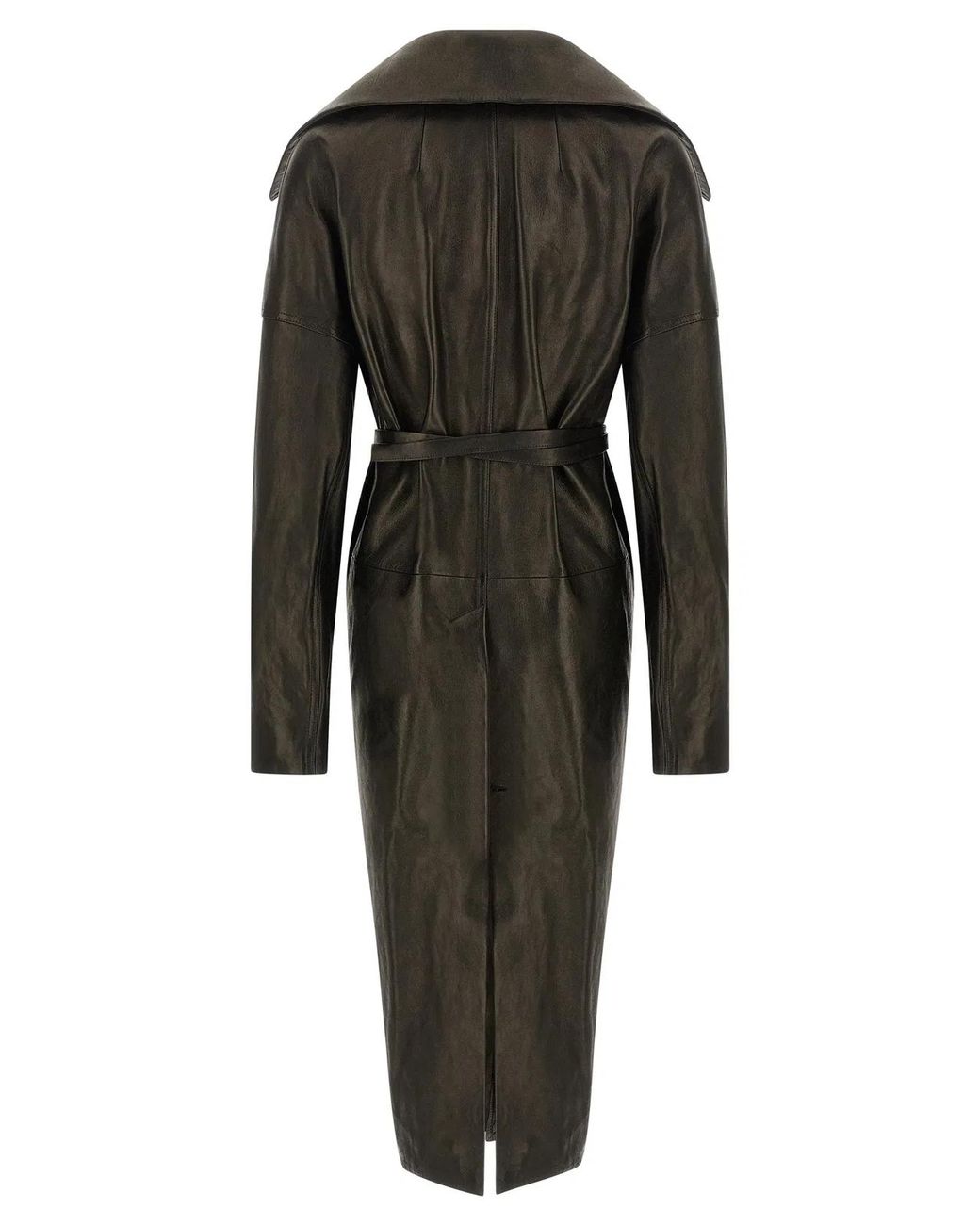 Rick Owens Black 'Dracucollar Belted' Coat