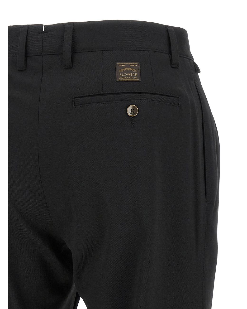 Incotex Black Polyester Dress Pants for men