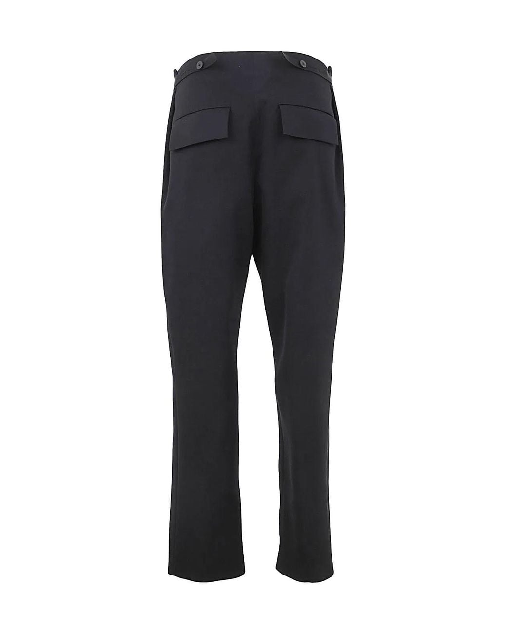 SAPIO Black Wool Trousers Loose Fit