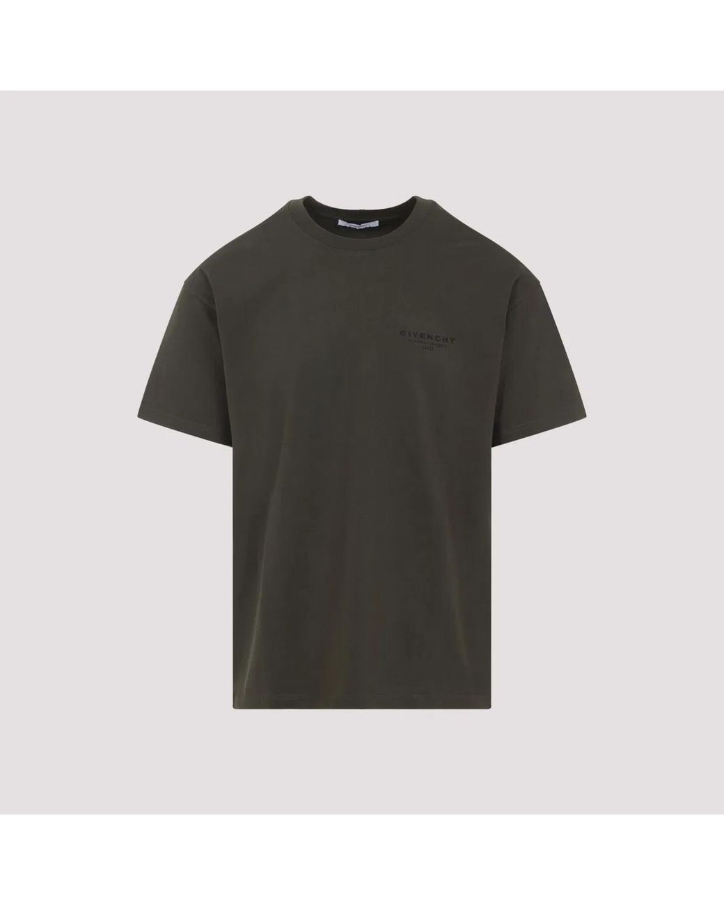 Givenchy Black Cotton T-Shirt With Logo Print for men