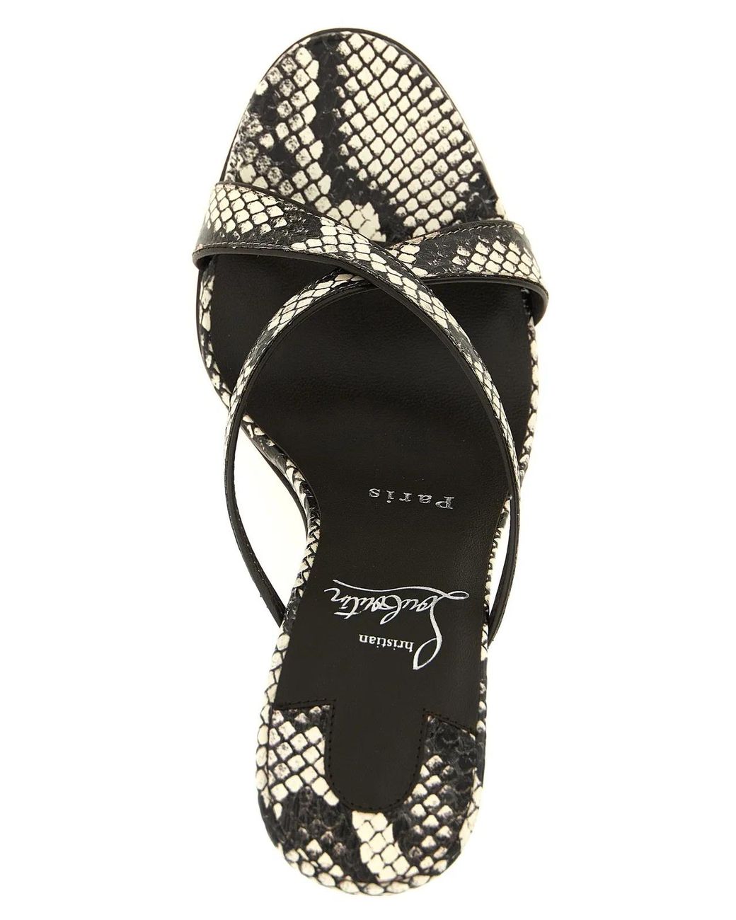Christian Louboutin Metallic 'Mulazee Cross' Sandals