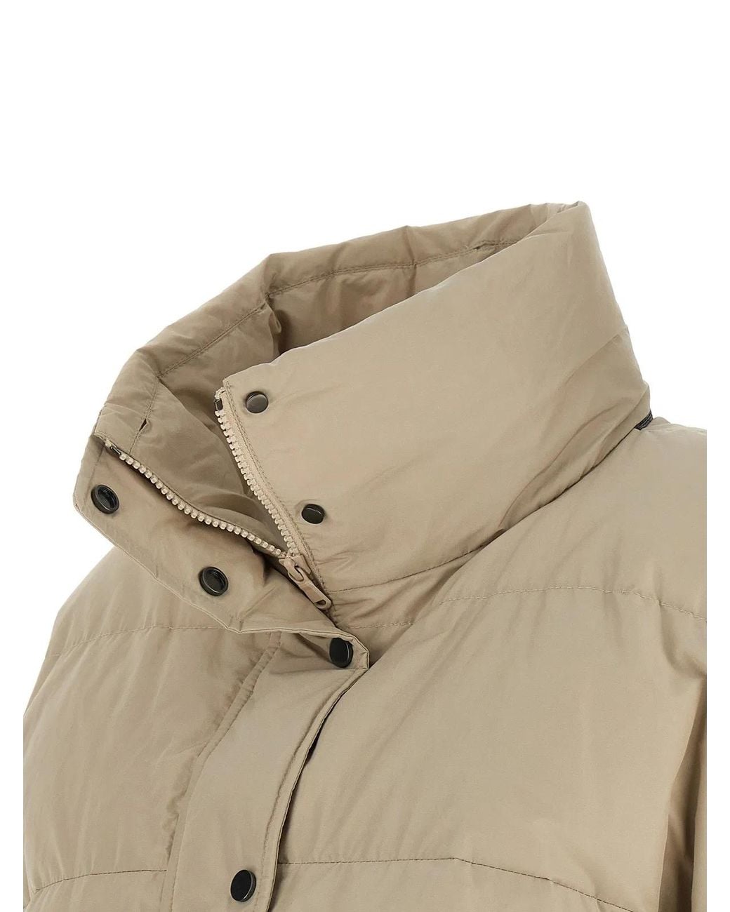 Brunello Cucinelli Natural Cropped Down Jacket