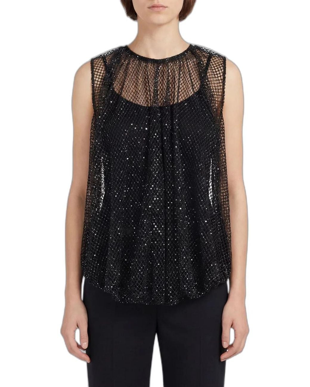 Max Mara Black Spxnodo Top
