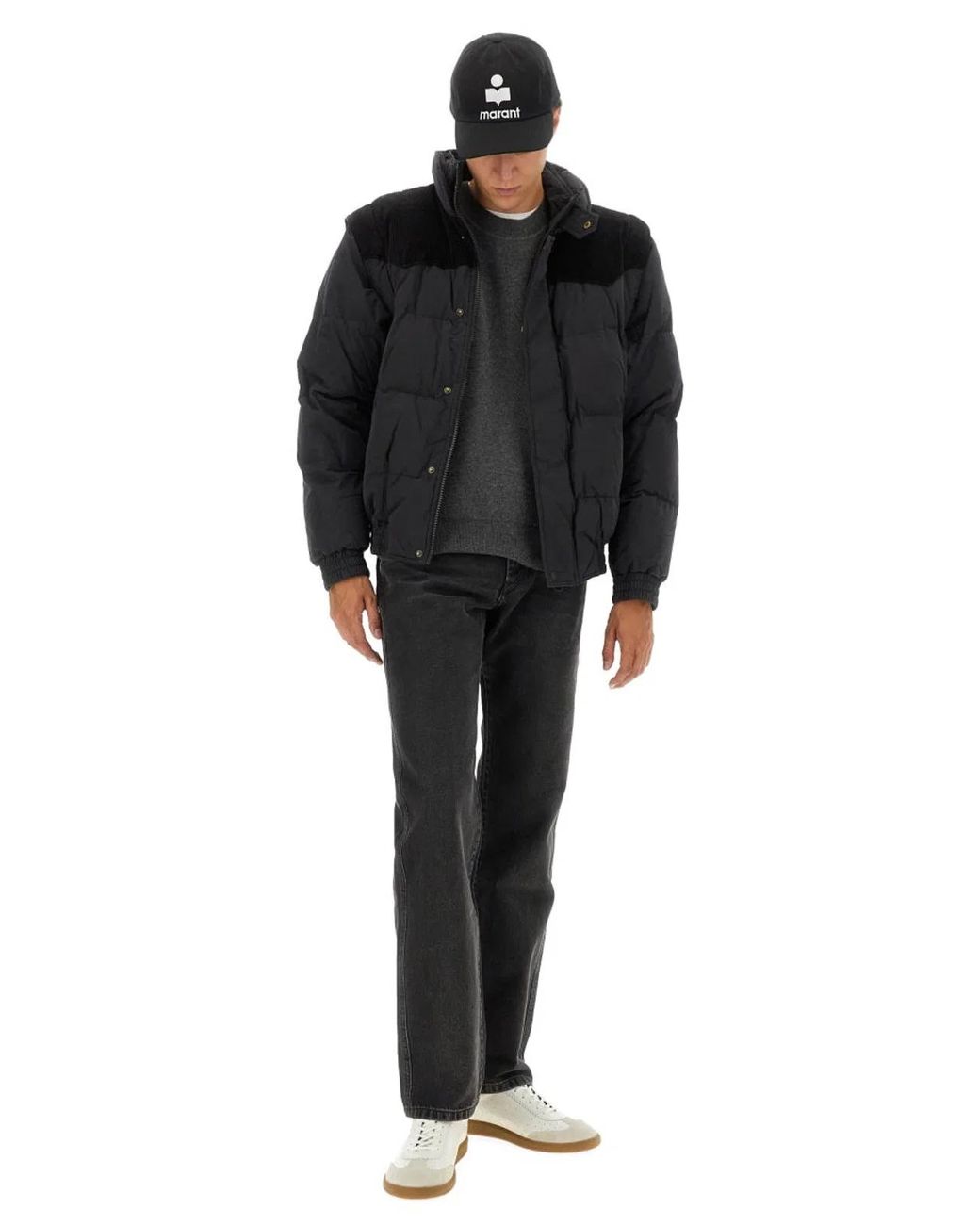 Isabel Marant Gray Solid Mock Collar Jacket for men