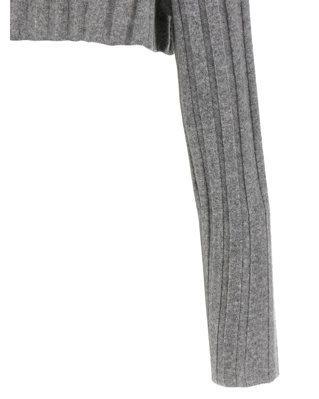 Miu Miu Gray Cropped Cardigan