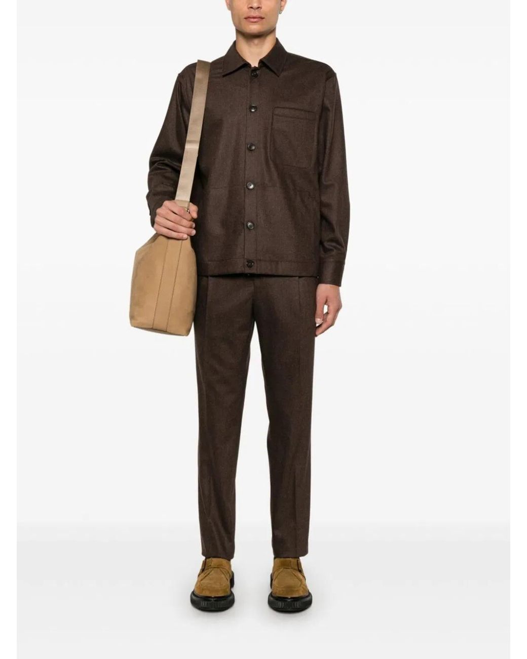 PT01 Brown Jacket Relaxed Fit for men