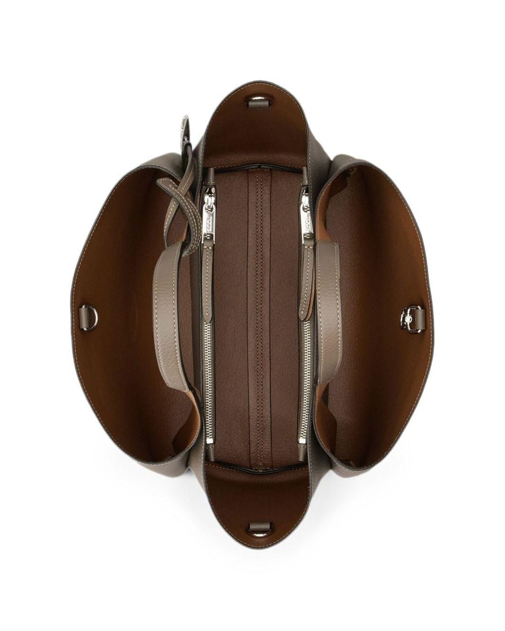 Tod's Brown Tods Mini T Timeless Tan Handbag