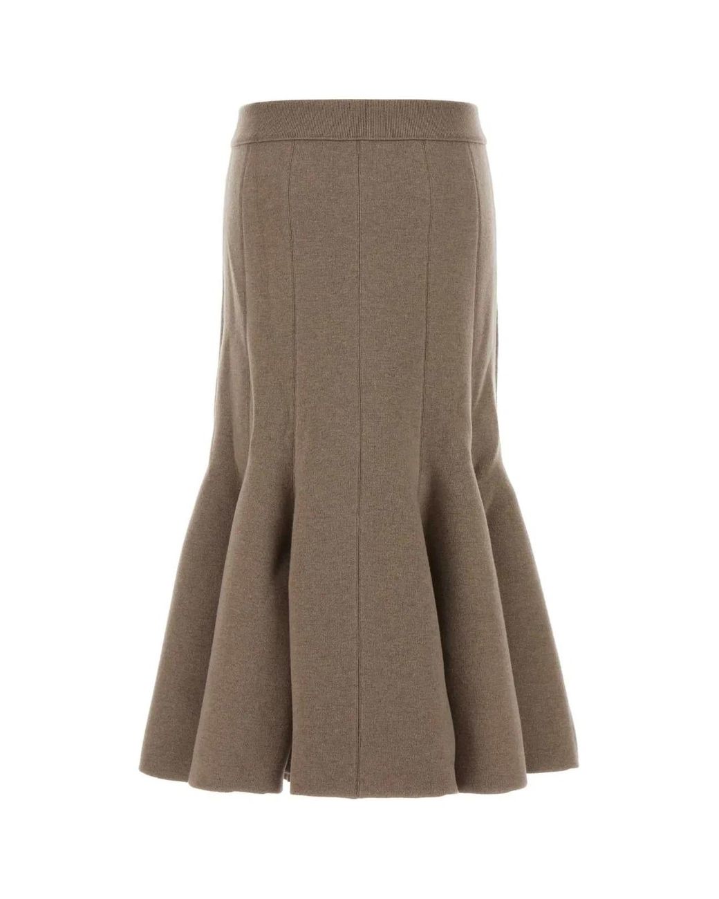 Bottega Veneta Brown Cappuccino Cashmere Blend Skirt