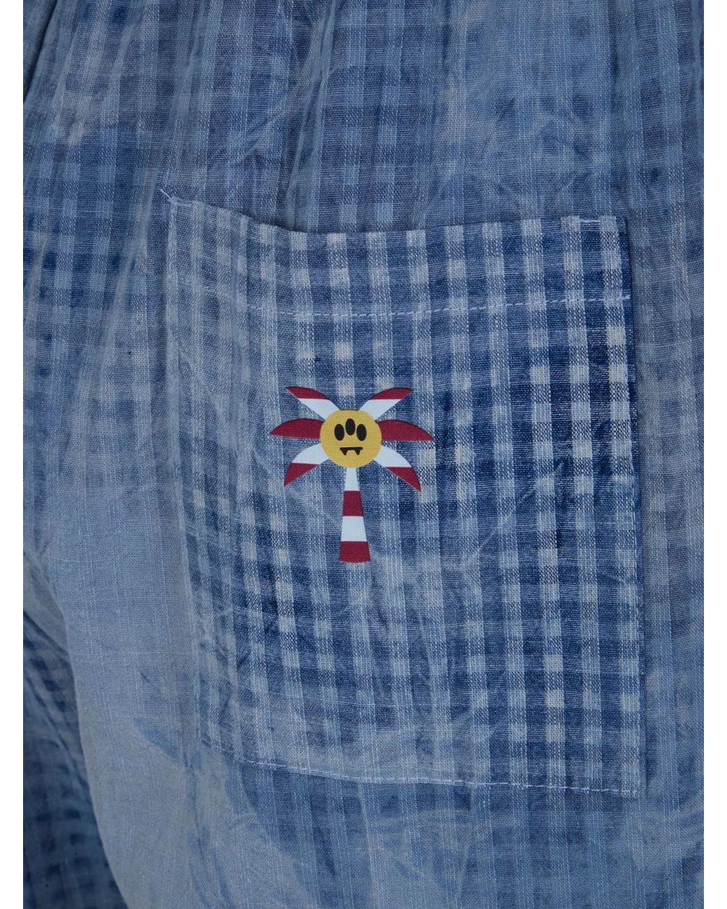 Barrow Blue Chambray Shorts for men