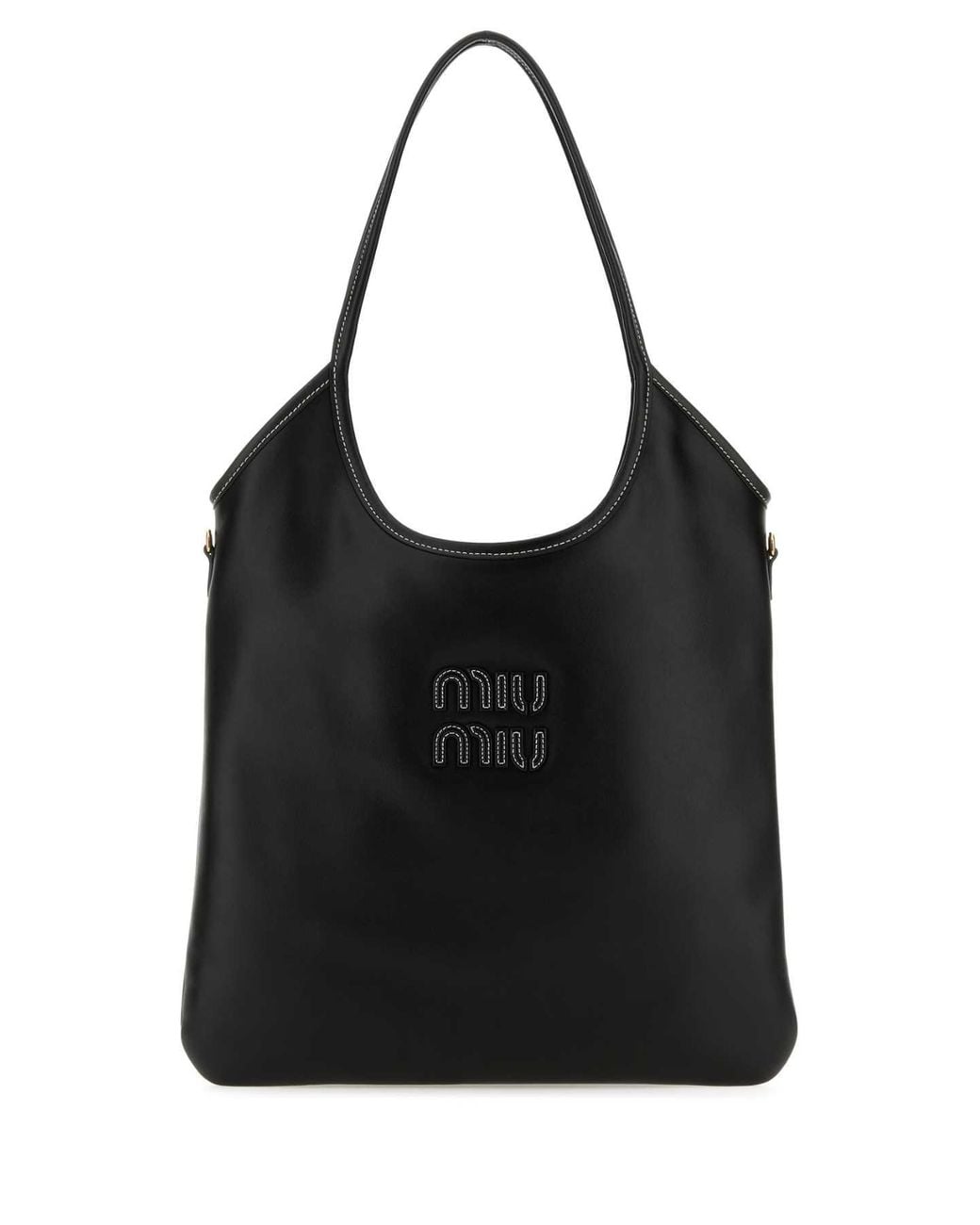 Miu Miu Black Leather Shopping Bag