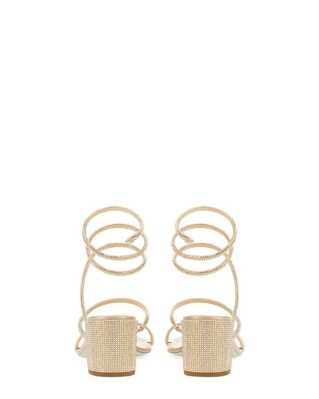 Rene Caovilla Natural Elegant Mini Heels With 3.5 Cm Height