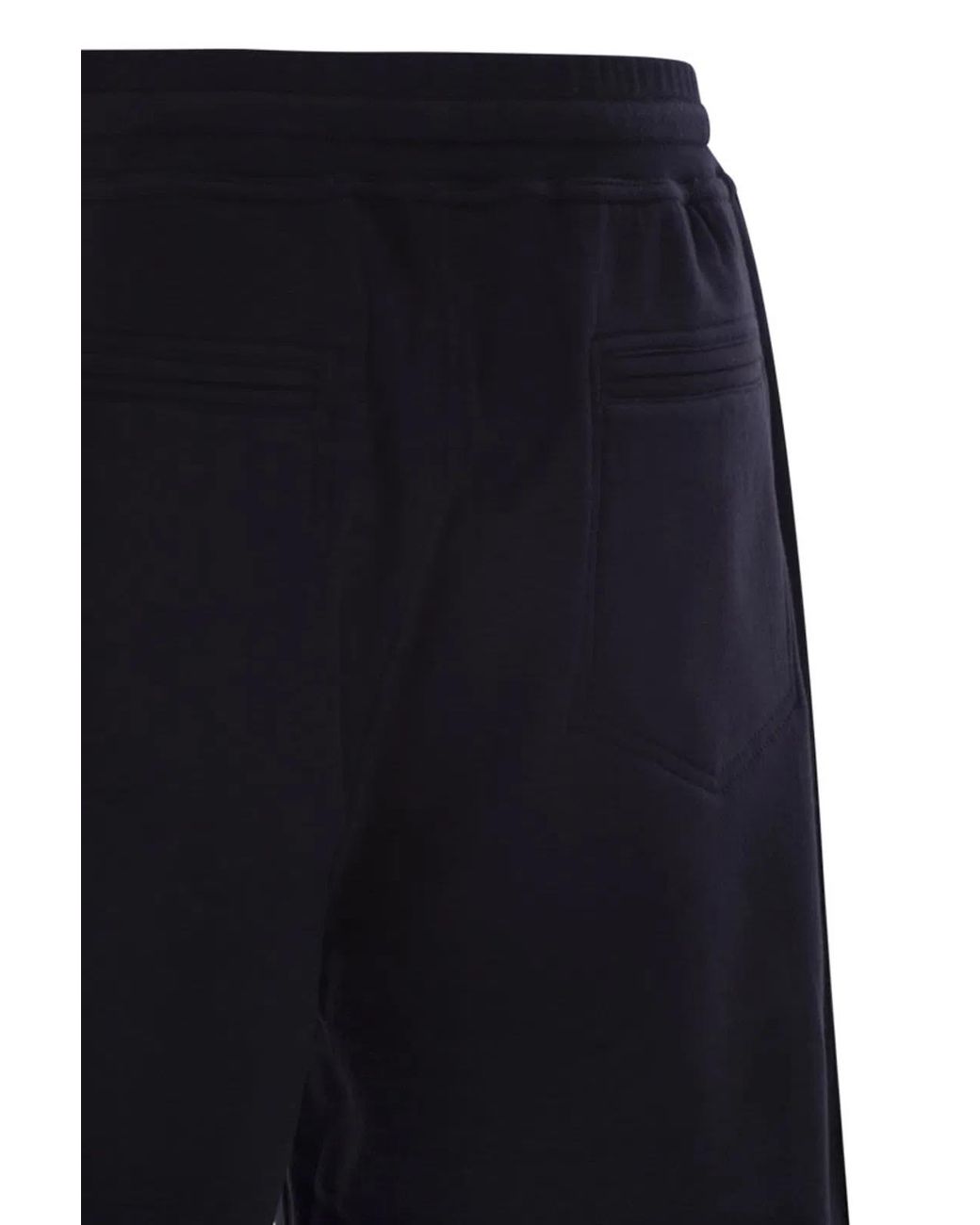 Brunello Cucinelli Blue Techno Cotton Fleece Bermuda Shorts for men