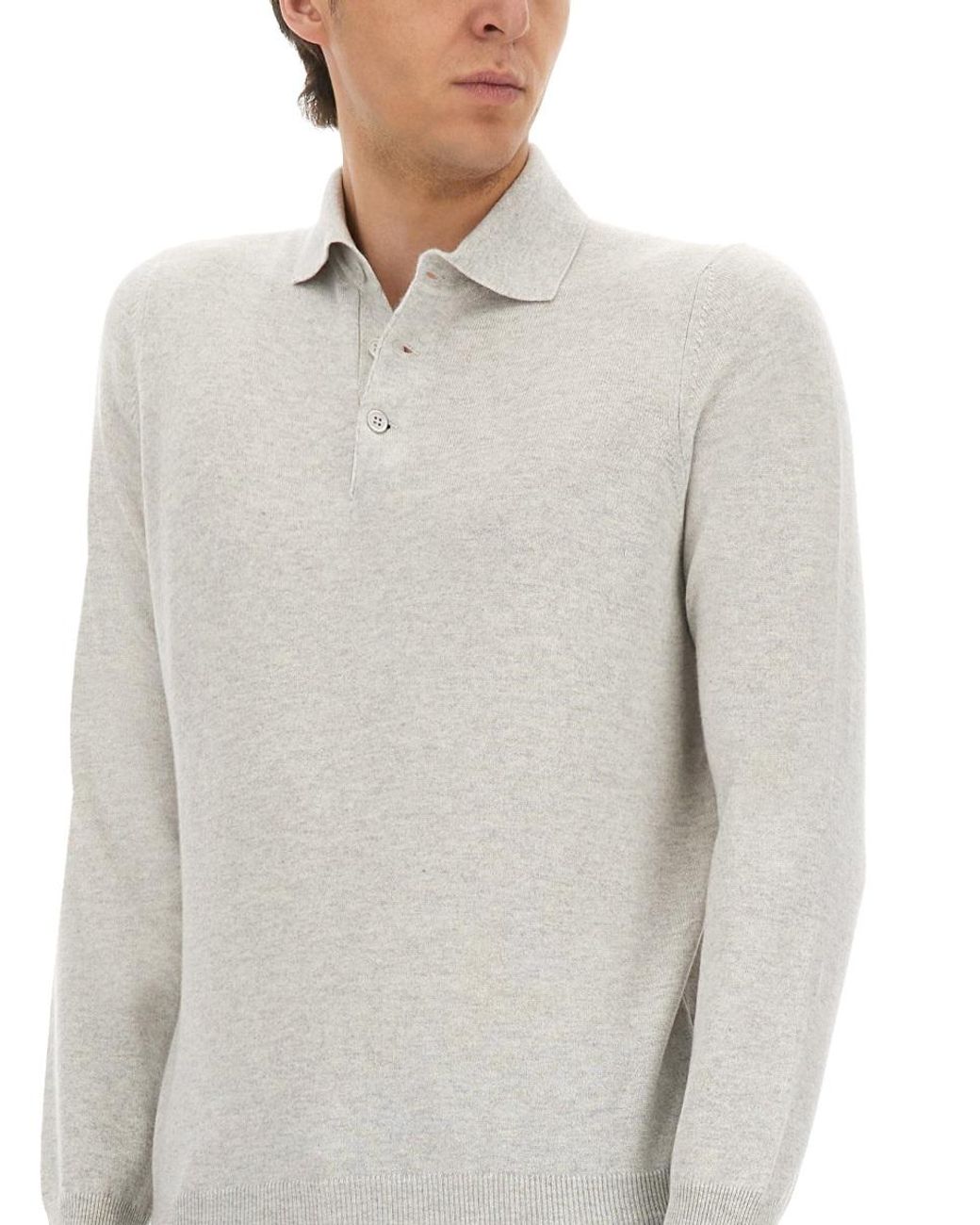 Brunello Cucinelli Gray Cashmere Sweater for men