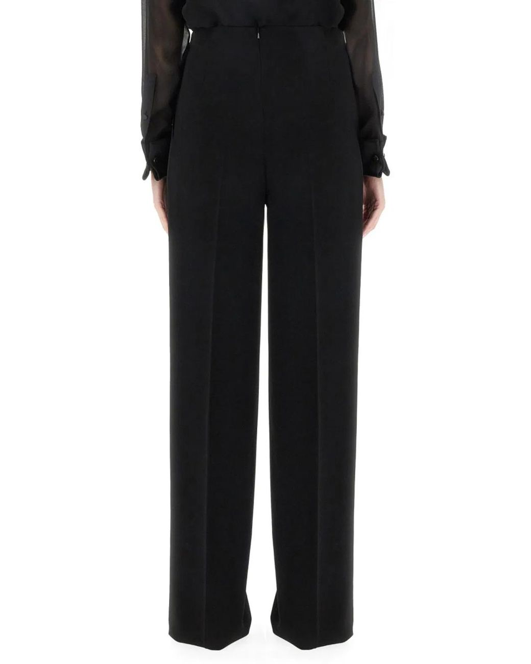 Max Mara Black Regular Pleated Pants