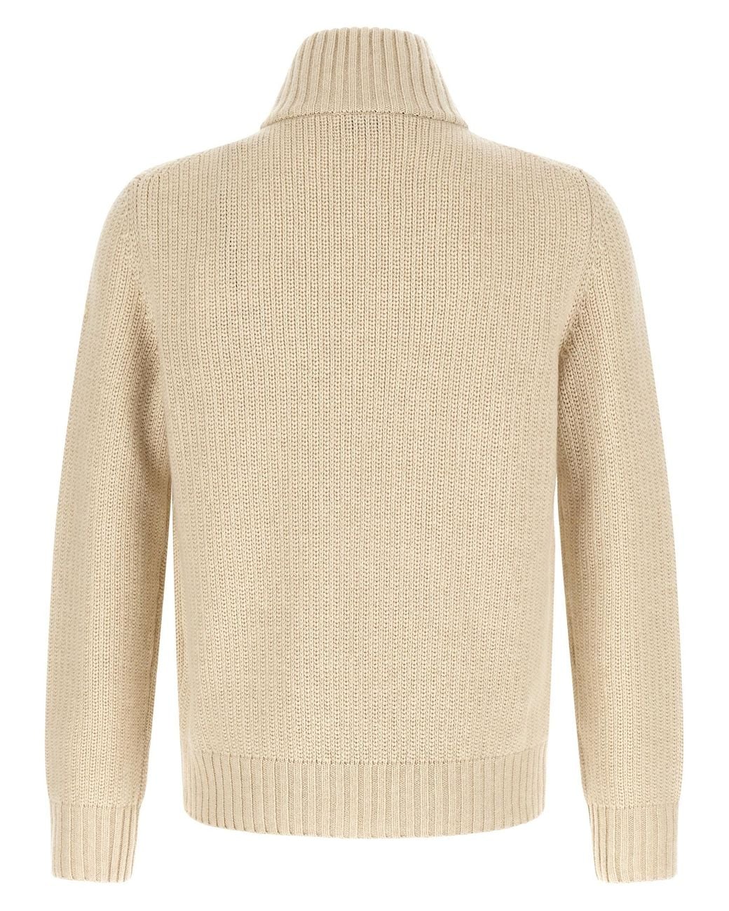Moncler Natural Wool And Cashmere Cardigan for men