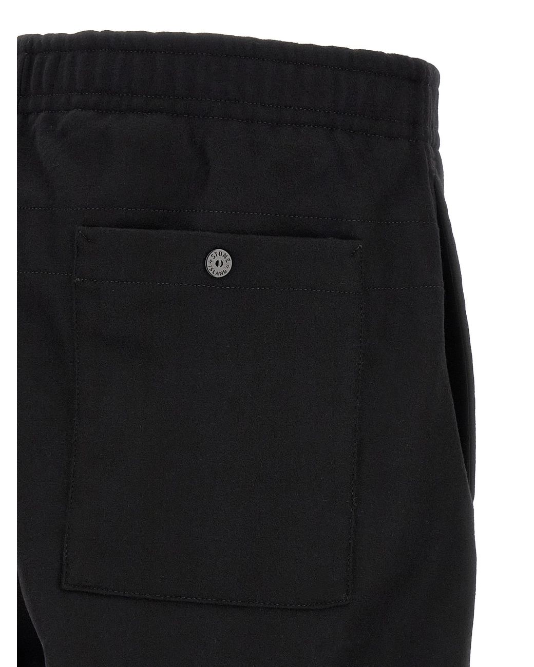 Stone Island Black 'Badge Ghost' Cargo Pants for men