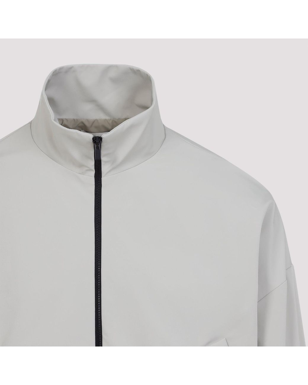 Fear Of God Natural Nylon And Polyester Jacket With High Collar And Zip for men