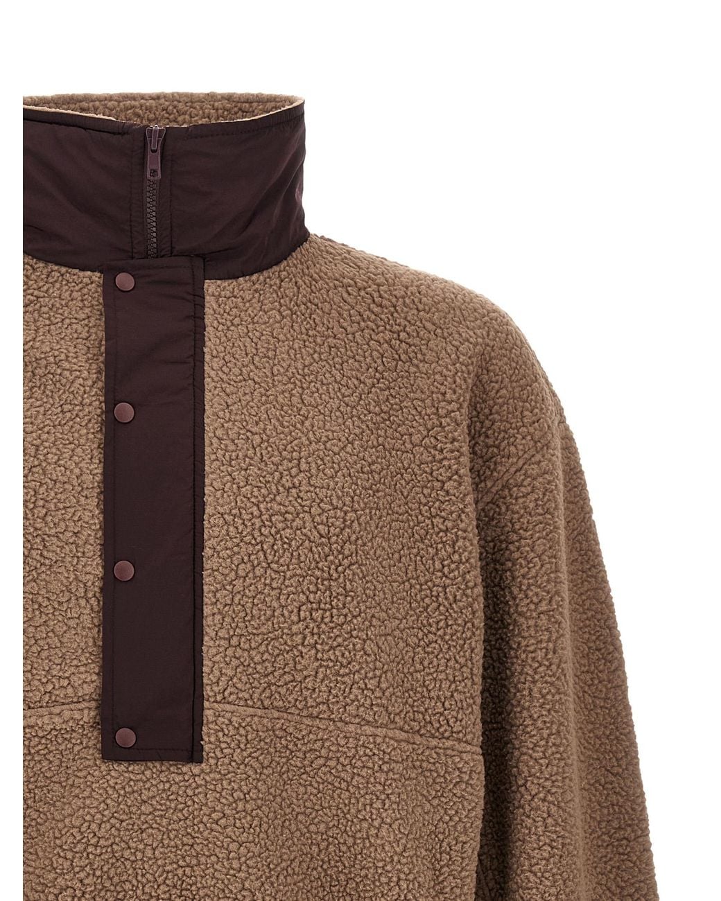 Entire studios Brown 'System Half Zip Fleece Fleece Sweatshirt for men