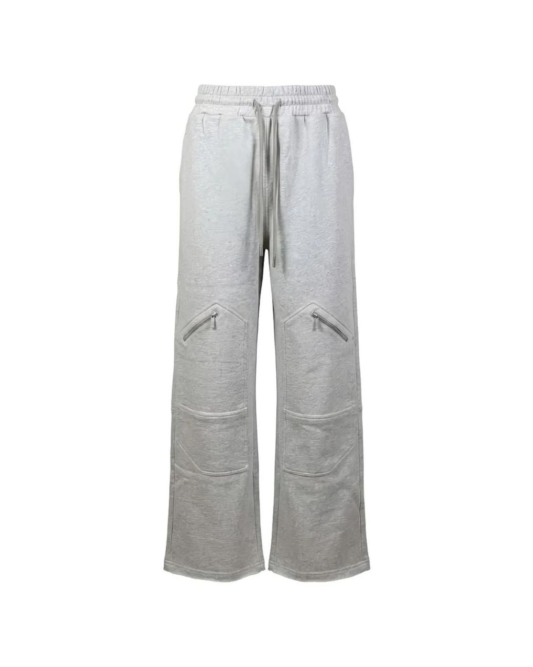 Off-White c/o Virgil Abloh Gray Melange Jersey Wide Trousers