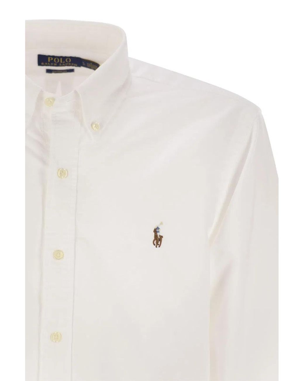 Polo Ralph Lauren White Oxford Shirt Custom Fit for men