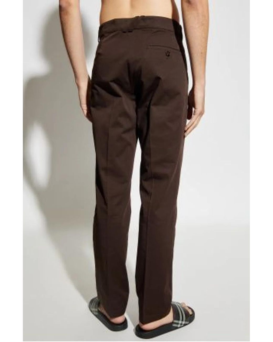 Burberry Brown Slim-Fit Trousers for men