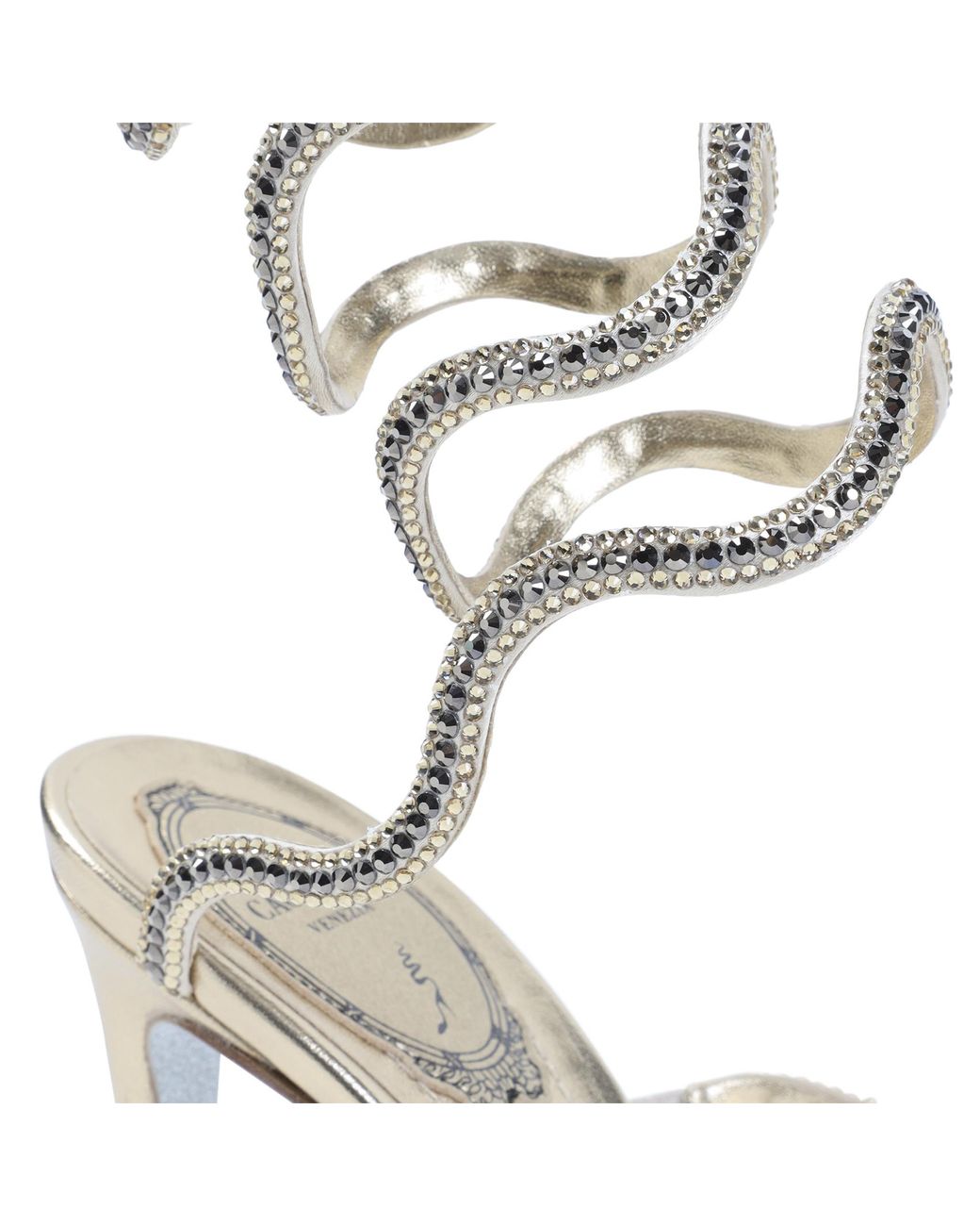 Rene Caovilla White Satin Mekong Sandals