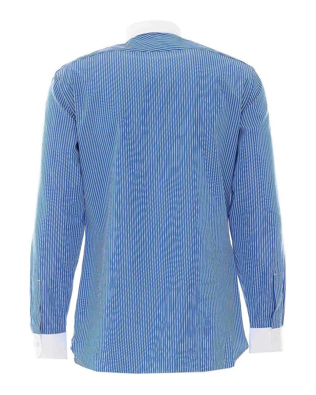 Tom Ford Blue Track Contrast Shirt for men
