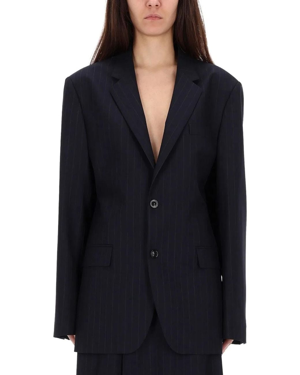 Maison Margiela Blue Wool Jacket