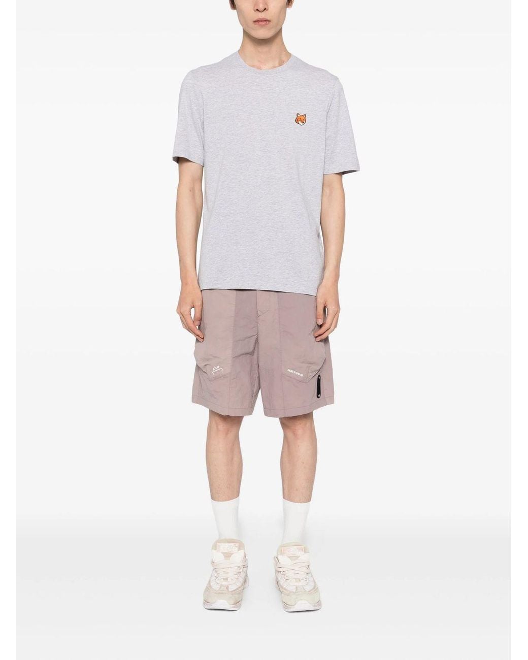 Maison Kitsuné White Maison Kitsuné Fox Head Regular Tee Shirt for men