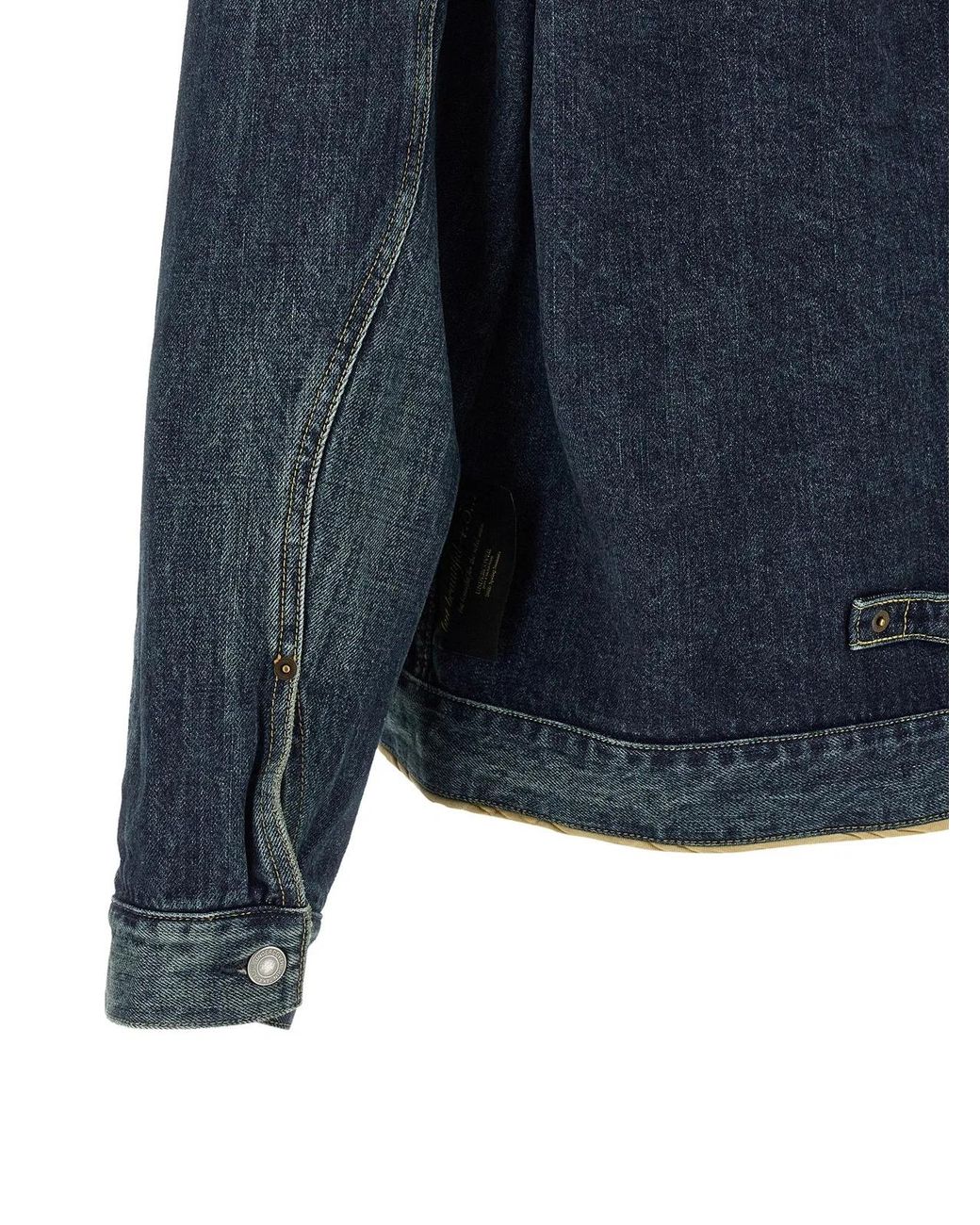 Undercover Blue Cotton Denim Jacket Clothing for men