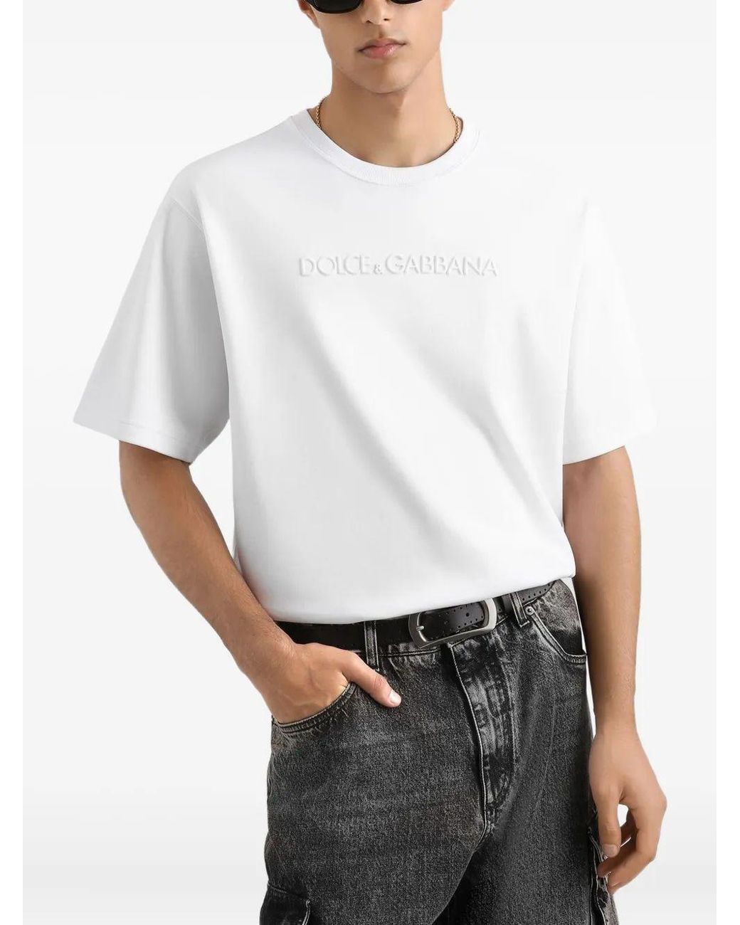 Dolce & Gabbana White Dolce & Gabbana Cotton T-Shirt With Regular Fit for men